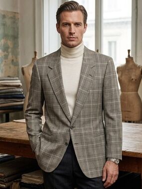 Vintage Valentino Designer Plaid Blazer | 42
